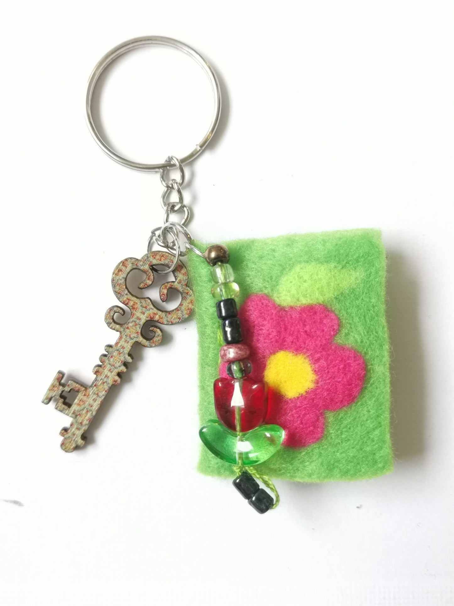 Book and Key Keychains