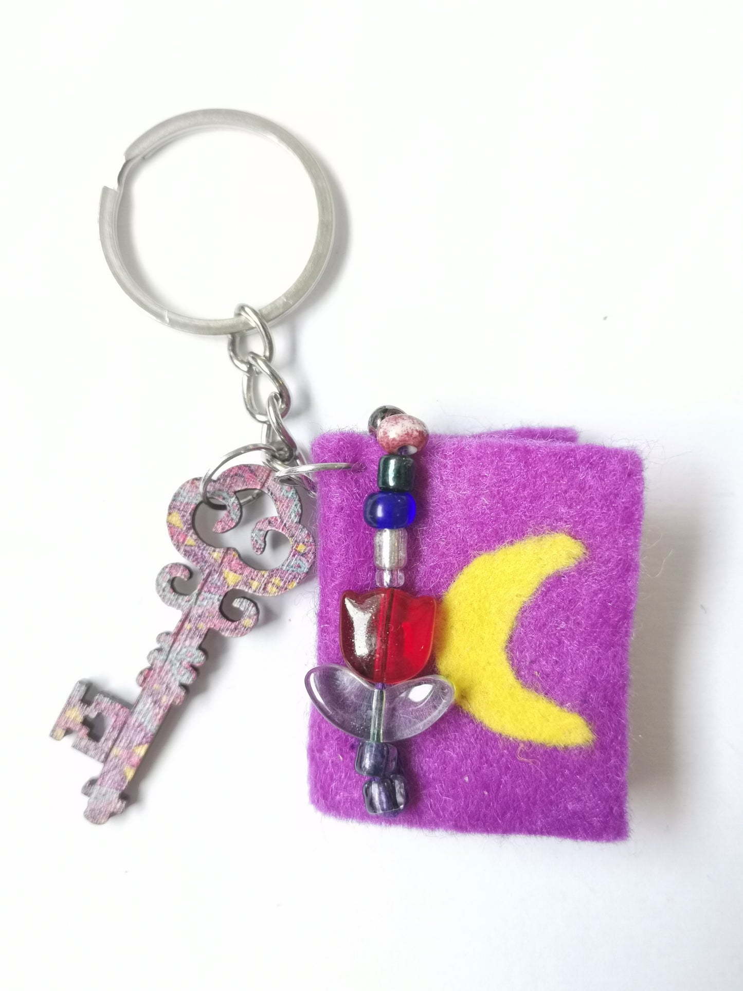 Book and Key Keychains